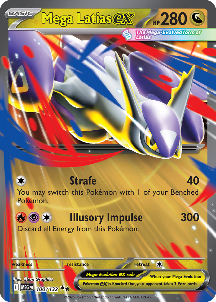Mega Latias ex 100 Mega Evolution Pokémon card
