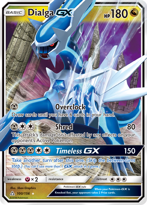Dialga-GX 100 Ultra Prism Pokémon card