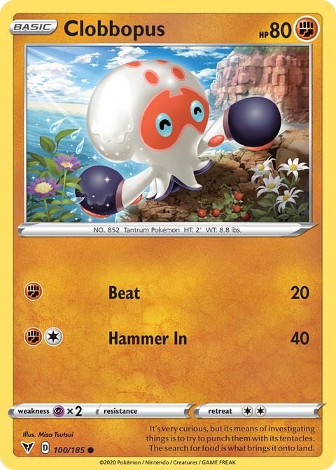 Clobbopus 100 Vivid Voltage Pokémon card
