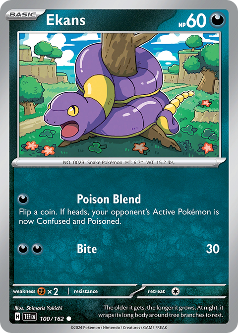 Ekans 100 Temporal Forces Pokémon card