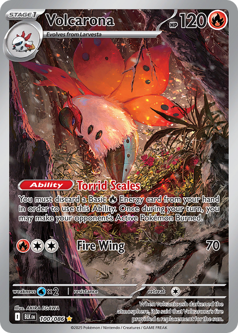 Volcarona 100 Black Bolt Pokémon card