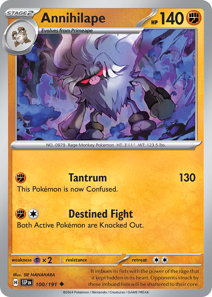 Annihilape 100 Surging Sparks Pokémon card