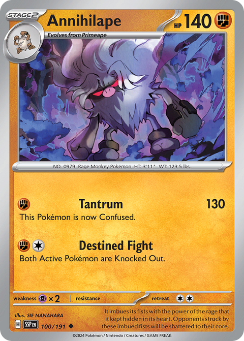 Annihilape 100 Surging Sparks Pokémon card
