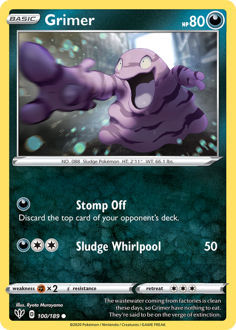 Grimer 100 Darkness Ablaze Pokémon card