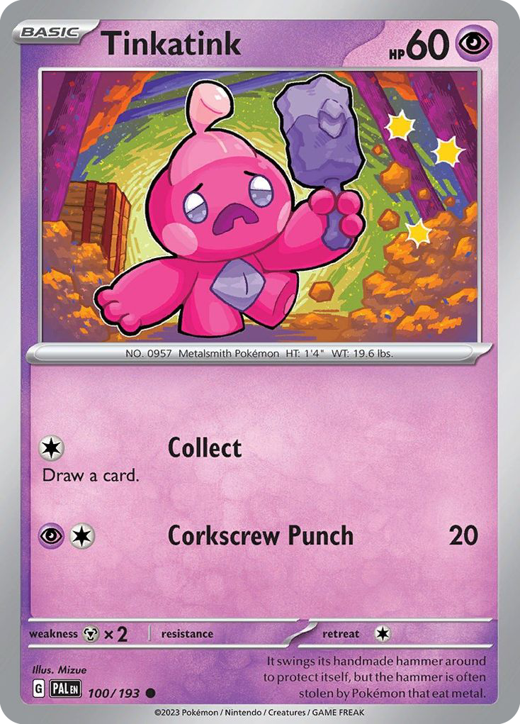 Tinkatink 100 Paldea Evolved Pokémon card