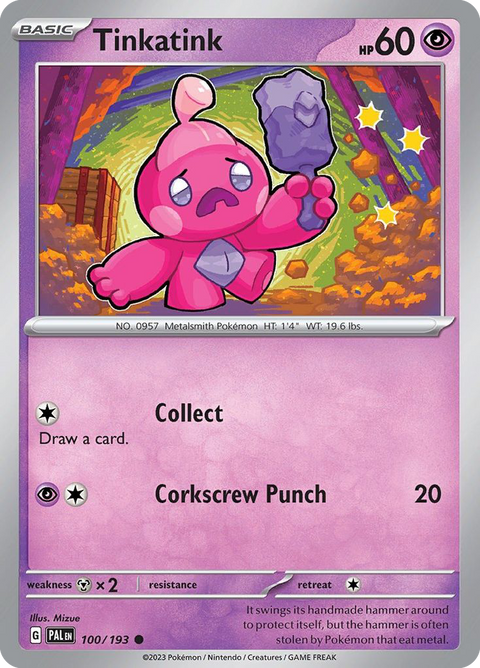 Tinkatink 100 Paldea Evolved Pokémon card