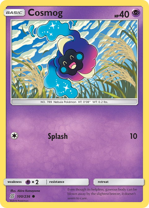 Cosmog 100 Unified Minds Pokémon card