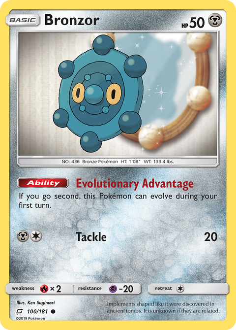 Bronzor 100 Team Up Pokémon card