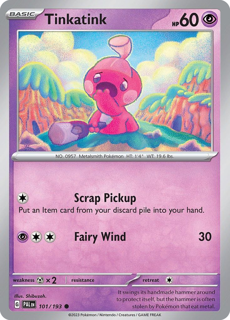 Tinkatink 101 Paldea Evolved Pokémon card