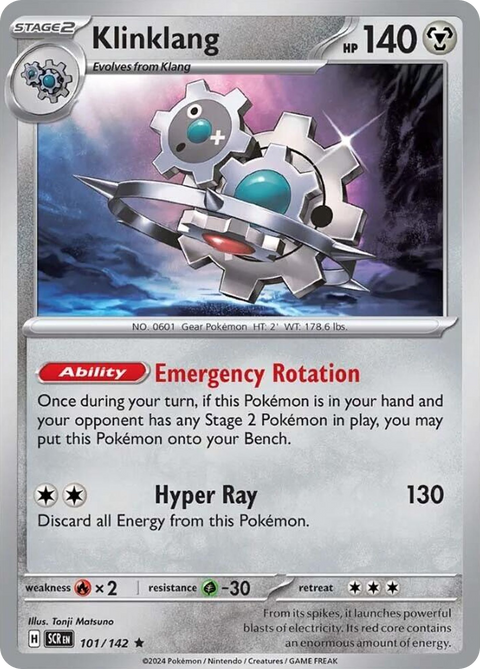 Klinklang 101 Stellar Crown Pokémon card
