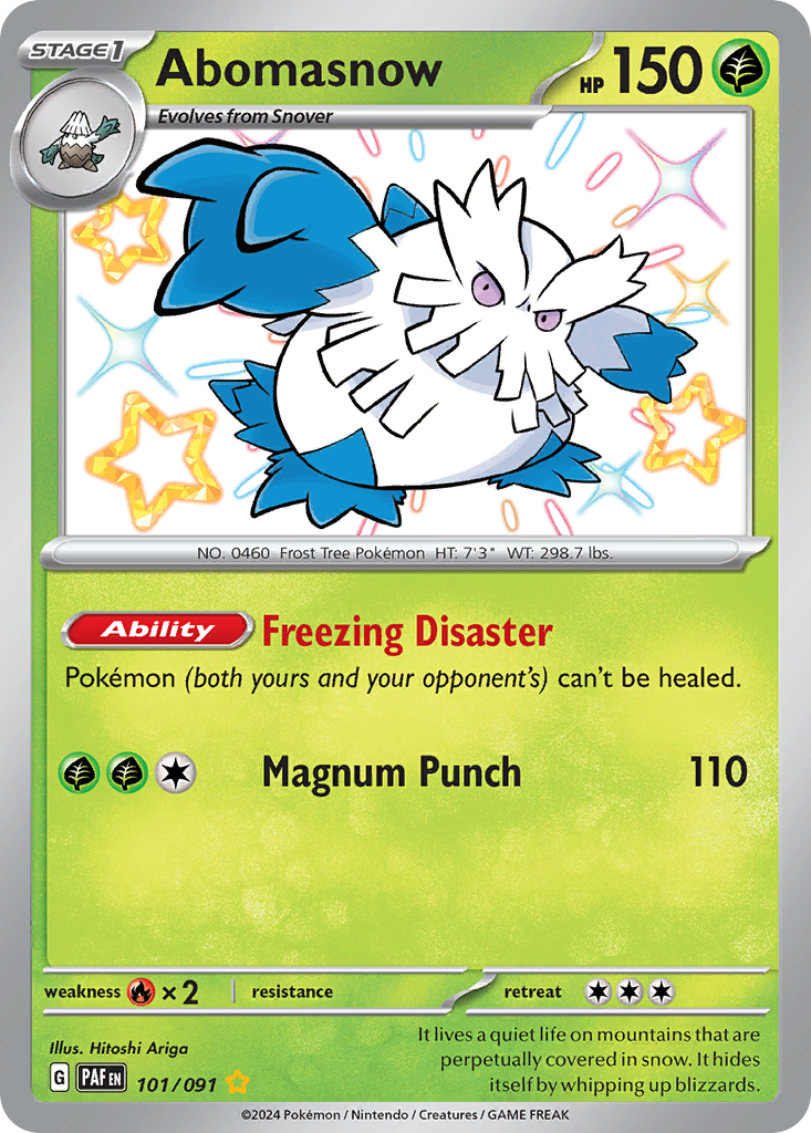Abomasnow 101 Paldean Fates Pokémon card