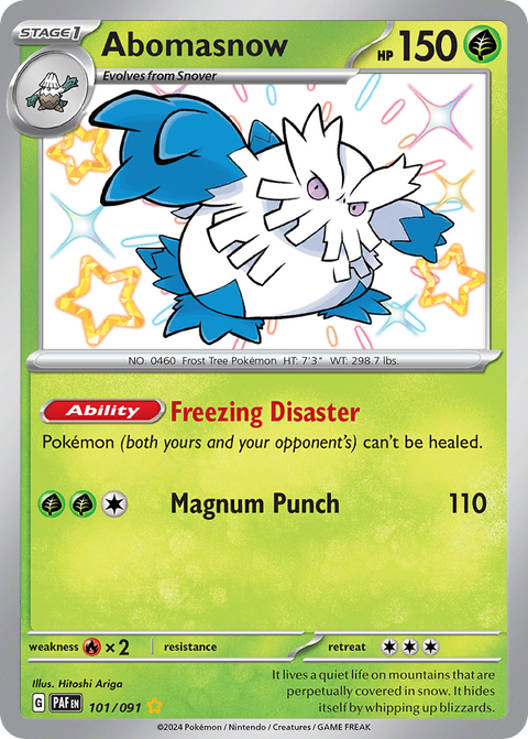 Abomasnow 101 Paldean Fates Pokémon card