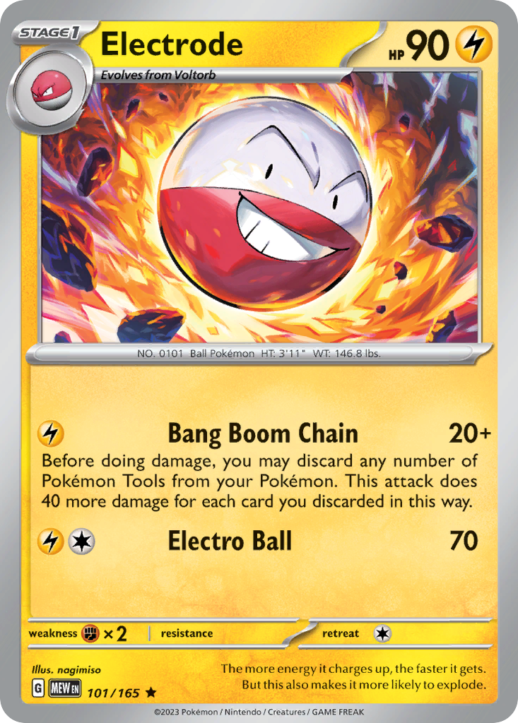 Electrode 101 151 Pokémon card