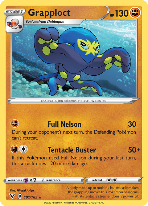 Grapploct 101 Vivid Voltage Pokémon card