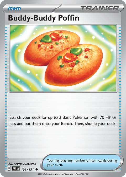Buddy-Buddy Poffin 101 Prismatic Evolutions Pokémon card