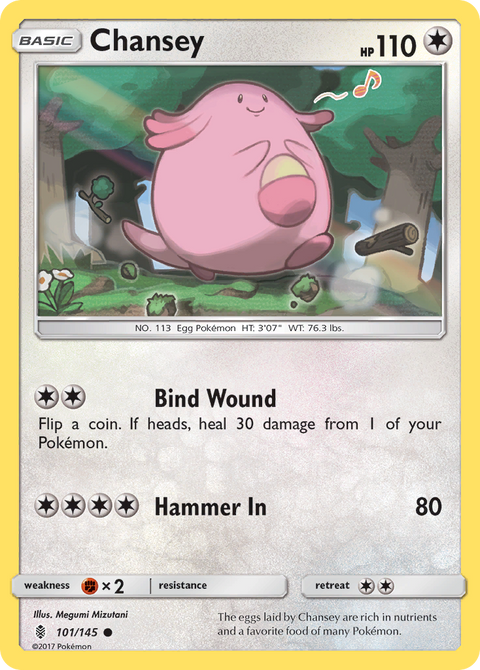 Chansey 101 Guardians Rising Pokémon card