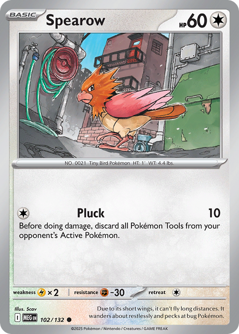 Spearow 102 Mega Evolution Pokémon card