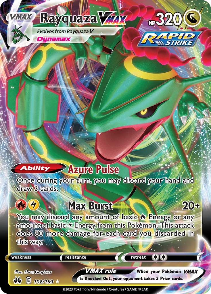 Rayquaza VMAX 102 Crown Zenith Pokémon card