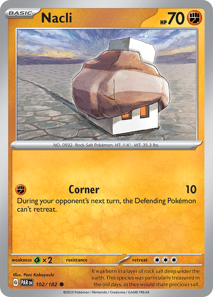 Nacli 102 Paradox Rift Pokémon card