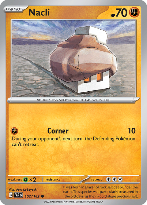 Nacli 102 Paradox Rift Pokémon card