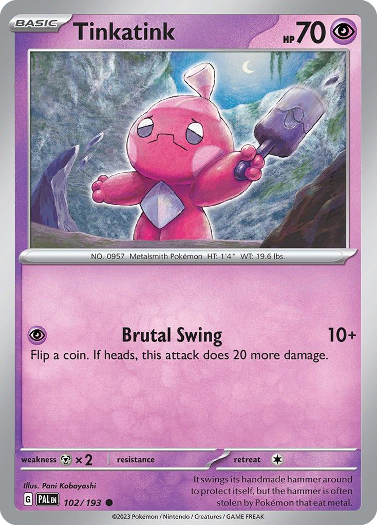 Tinkatink 102 Paldea Evolved Pokémon card