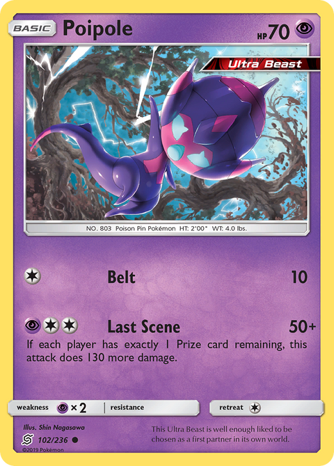 Poipole 102 Unified Minds Pokémon card