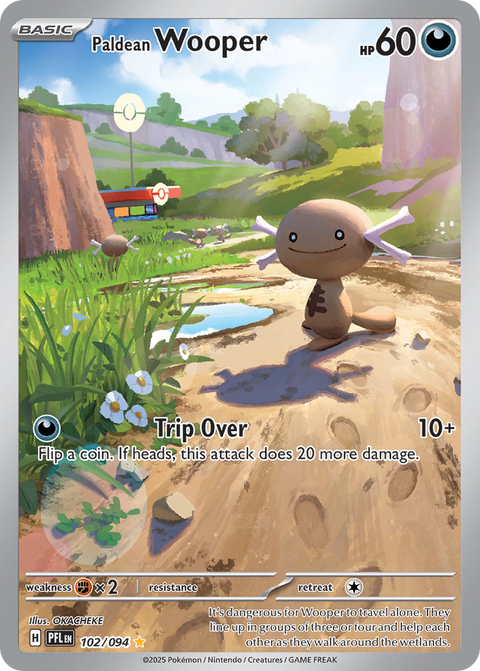 Paldean Wooper 102 Phantasmal Flames Pokémon card