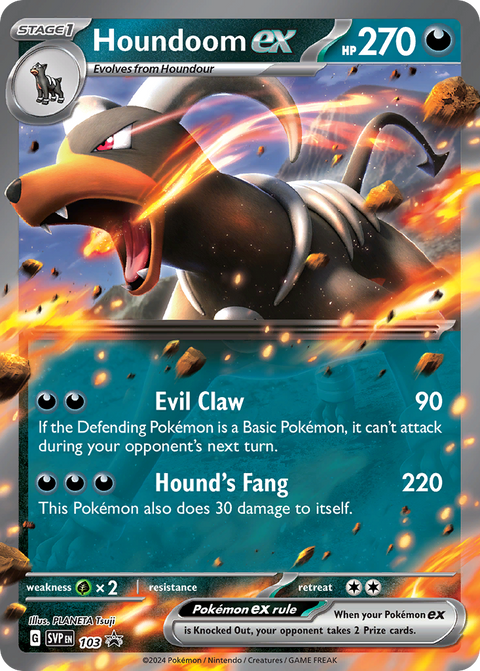 Houndoom ex 103 Scarlet & Violet Black Star Promos Pokémon card