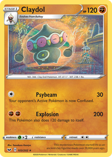 Claydol 103 Sword & Shield Pokémon card