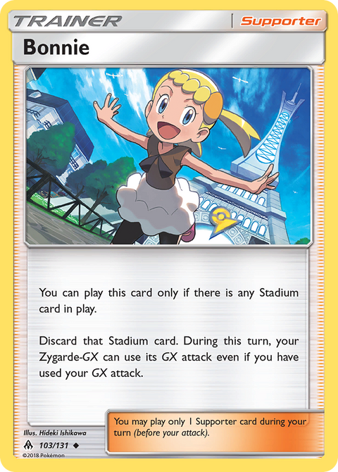 Bonnie 103 Forbidden Light Pokémon card
