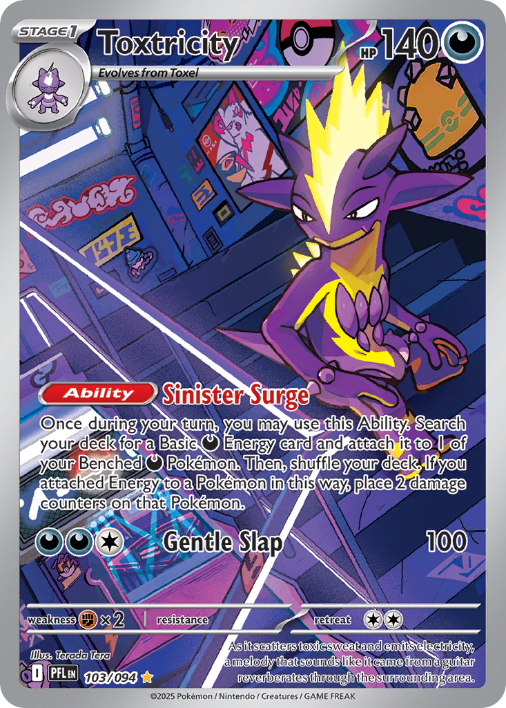 Toxtricity 103 Phantasmal Flames Pokémon card
