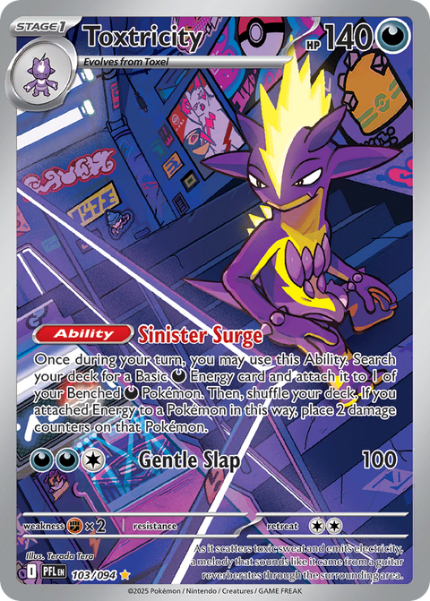 Toxtricity 103 Phantasmal Flames Pokémon card
