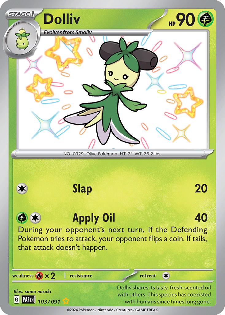 Dolliv 103 Paldean Fates Pokémon card