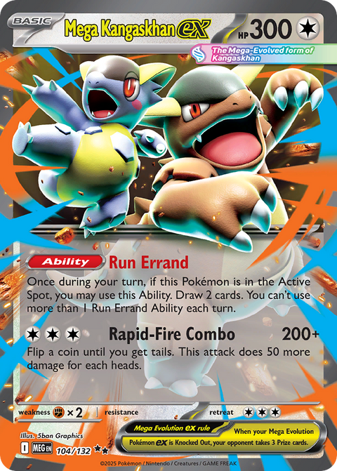 Mega Kangaskhan ex 104 Mega Evolution Pokémon card