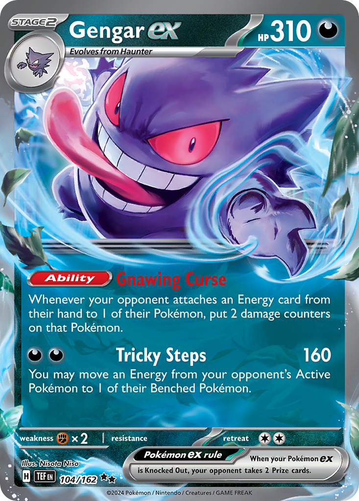 Gengar ex 104 Temporal Forces Pokémon card