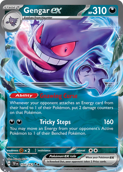 Gengar ex 104 Temporal Forces Pokémon card