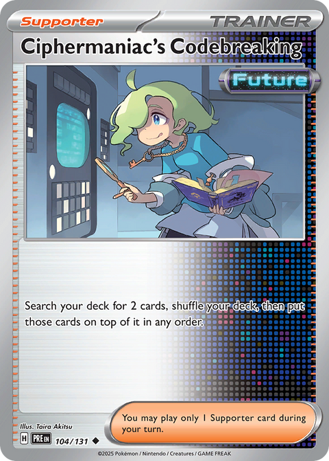 Ciphermaniac's Codebreaking 104 Prismatic Evolutions Pokémon card