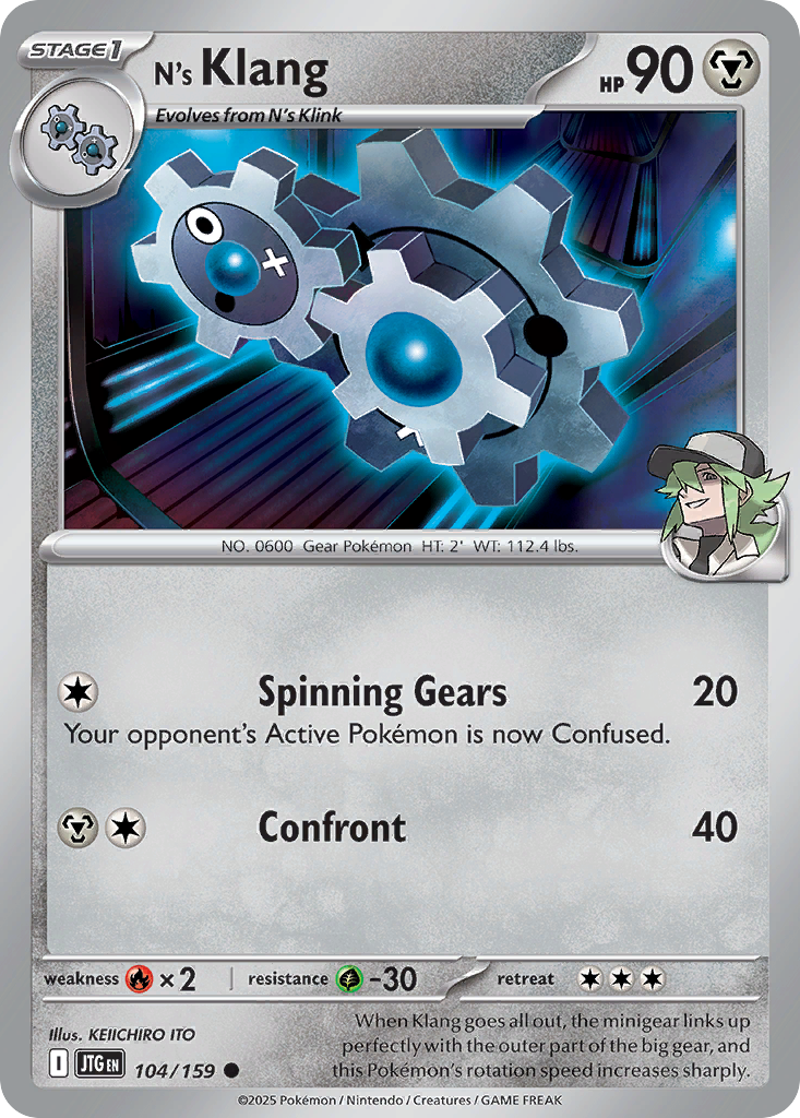 N's Klang 104 Journey Together Pokémon card