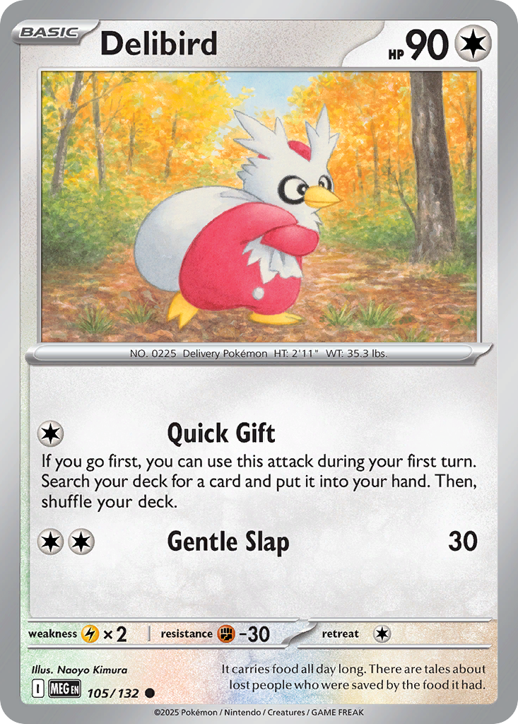 Delibird 105 Mega Evolution Pokémon card