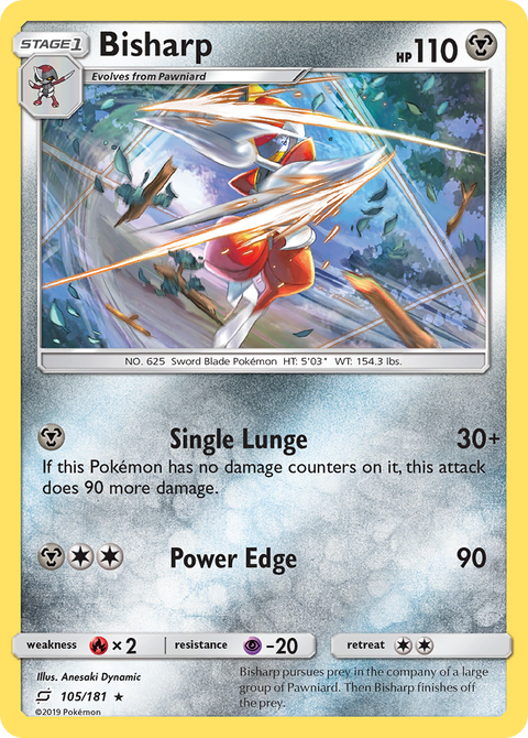 Bisharp 105 Team Up Pokémon card
