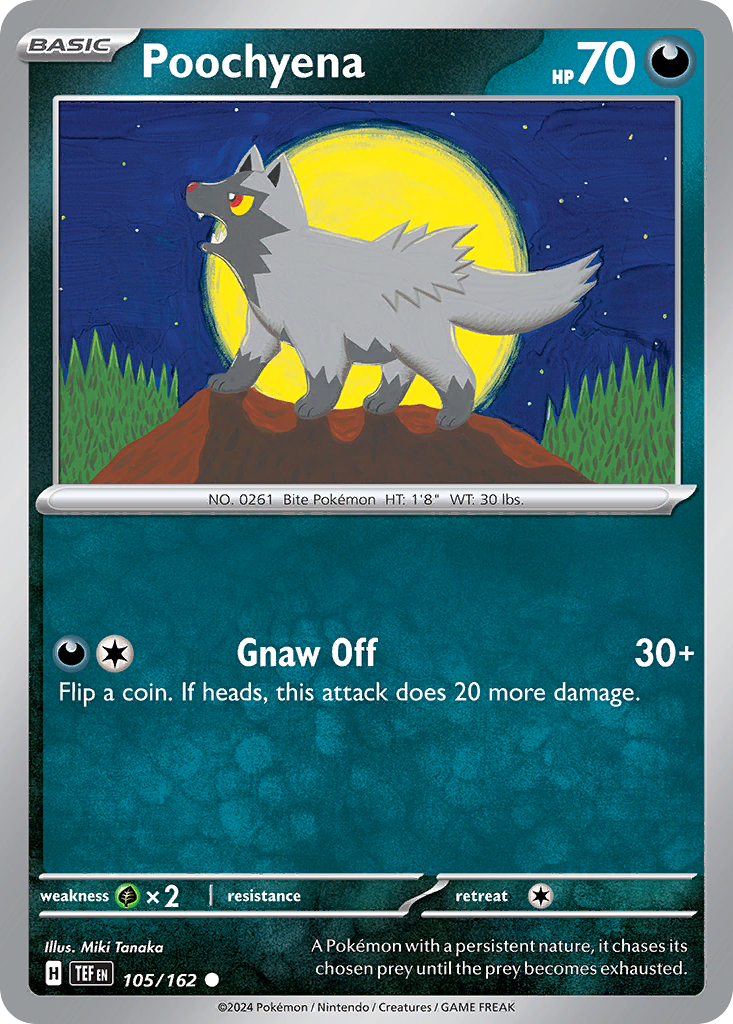 Poochyena 105 Temporal Forces Pokémon card