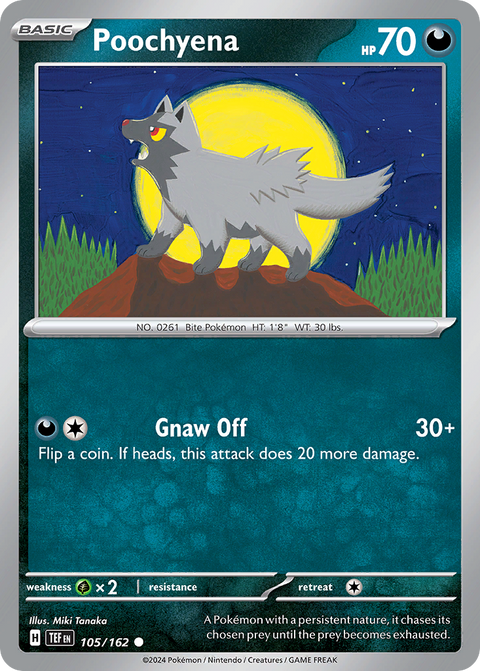Poochyena 105 Temporal Forces Pokémon card