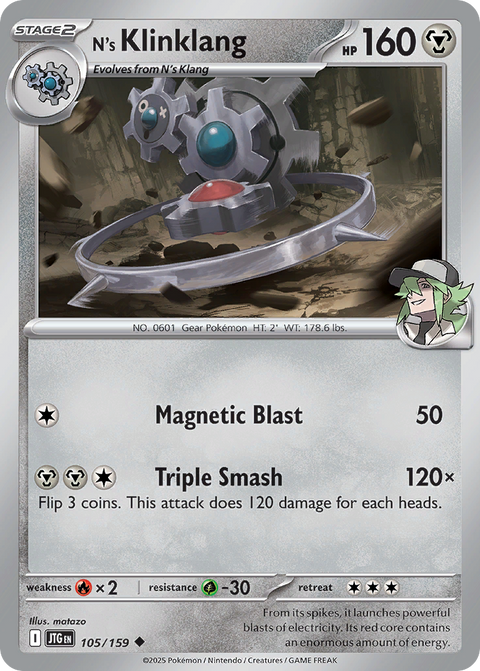 N's Klinklang 105 Journey Together Pokémon card