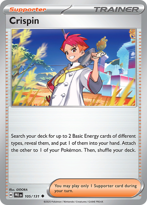 Crispin 105 Prismatic Evolutions Pokémon card