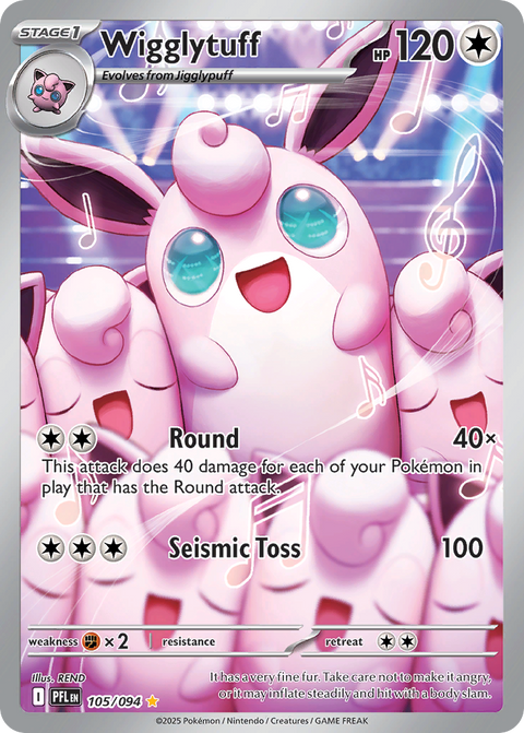 Wigglytuff 105 Phantasmal Flames Pokémon card