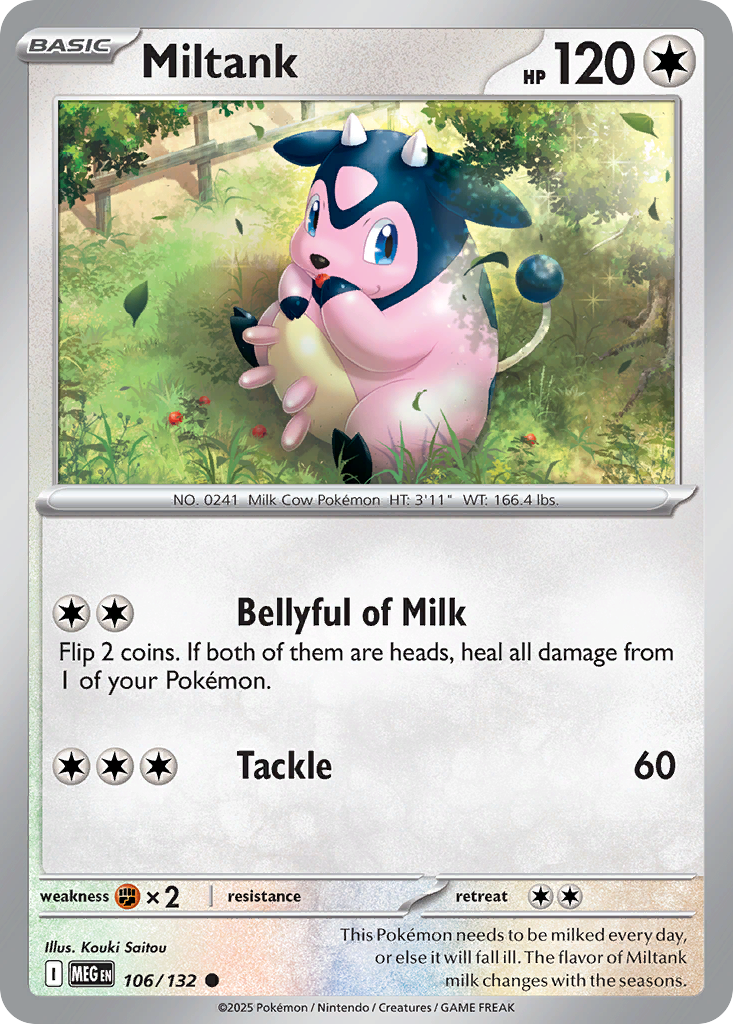 Miltank 106 Mega Evolution Pokémon card