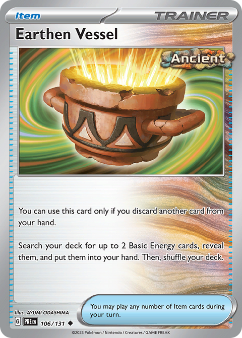 Earthen Vessel 106 Prismatic Evolutions Pokémon card