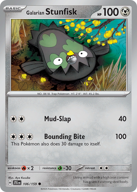 Galarian Stunfisk 106 Journey Together Pokémon card