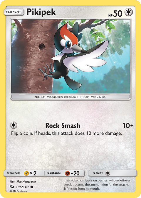 Pikipek 106 Sun & Moon Pokémon card