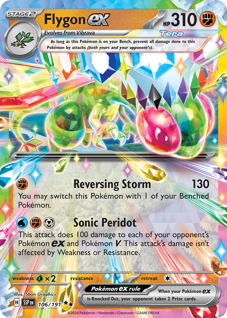 Flygon ex 106 Surging Sparks Pokémon card